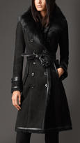Thumbnail for your product : Burberry Long Shearling Trench Coat