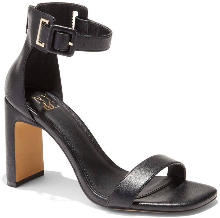 one strap black heels