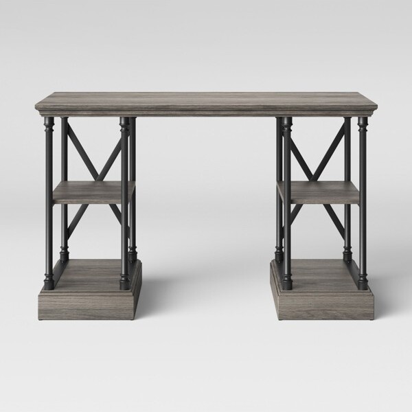 Threshold ConwayWoodWritingDeskwithStorageGray
