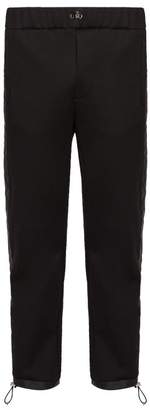 Prada Side-stripe Toggle-waist Track Pants - Mens - Black