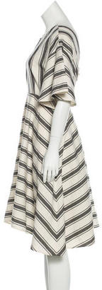 Tibi Striped A-Line Dress
