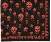 Thumbnail for your product : Alexander McQueen Black and Pink Classic Skull Scarf