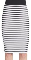 black and white striped pencil skirt - ShopStyle