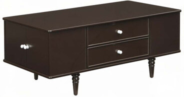 Charlton Home Modern Rectangle Coffee Table with Four Drawers, Two Side Hidden Storage Compartments, 47.2\