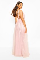 Thumbnail for your product : boohoo Occasion Mesh One Shoulder Extreme Maxi