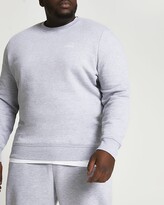 Thumbnail for your product : Kind Society Mens River Island Big & Tall Grey Slim Fit Sweatshirt