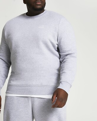 Kind Society Mens River Island Big & Tall Grey Slim Fit Sweatshirt