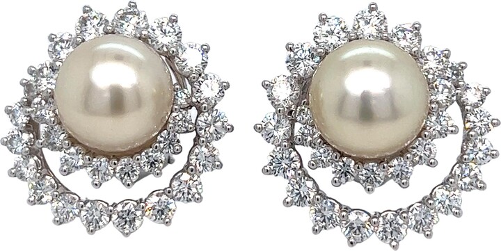 Angela Cummings For Assael Diamond Pearl Ear Clips