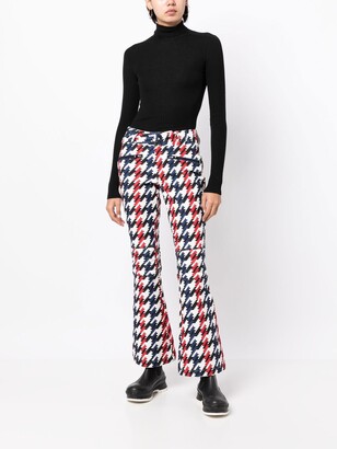 Perfect Moment Aurora houndstooth-print flared trousers