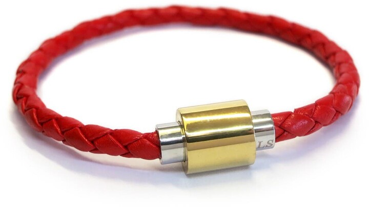 Hulione Womens Leather Bracelets 2Pcs Leather Cord Bracelet 3Mm 16-25Cm Red Thread Jewelry Bracelets & Bangles Mens,8,18Cm 