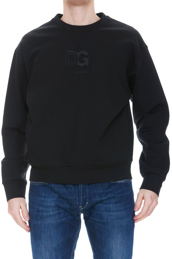 Dolce & Gabbana Logo Patch Long-Sleeved Sweatshirt - ShopStyle
