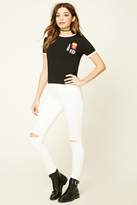 Thumbnail for your product : Forever 21 Patch Graphic Ringer Tee
