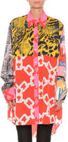 Thumbnail for your product : Multi-Print Long-Sleeve Button-Front Blouse
