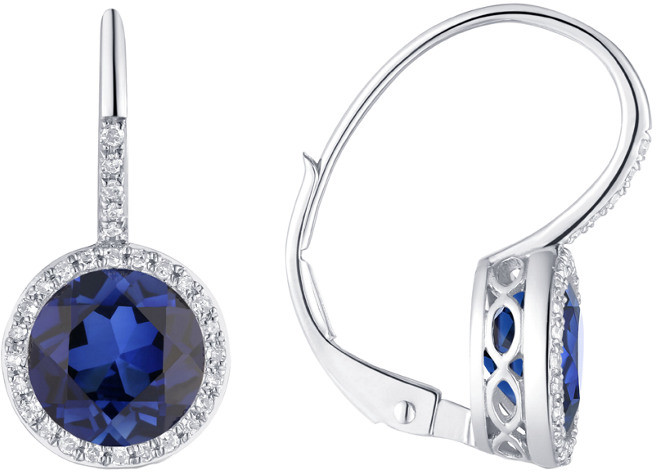 Diana M Fine Jewelry 14K 3.60 ct. tw. Diamond & Sapphire Earrings
