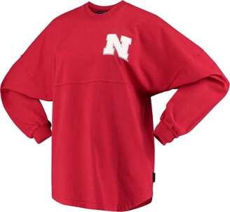 Women's Scarlet Nebraska Huskers Loud n Proud Spirit Jersey T-shirt