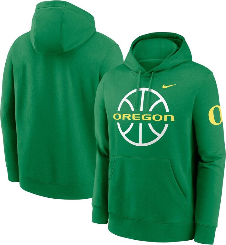 Nike Men's Apple Green Oregon Ducks Basketball Icon Club Fleece Pullover Hoodie
