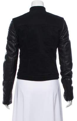 Alexander Wang T by Leather-Accented Bomber Jacket