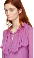 Thumbnail for your product : See by Chloe Purple Georgette Ruffle Blouse