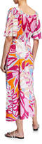 Thumbnail for your product : Emilio Pucci Printed Elbow-Sleeve Belted Maxi Dress