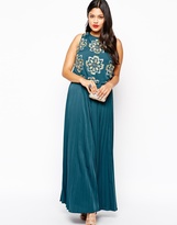 Thumbnail for your product : Red Carpet ASOS CURVE Exclusive Maxi Dress with Pleated Skirt & Jewelled Bodice
