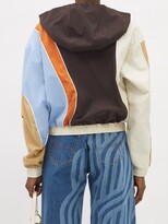 Thumbnail for your product : Ahluwalia Katrina Panelled-jersey Hooded Top - Brown Multi