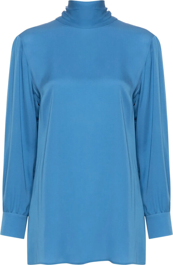 Gucci Pussy-Bow Collar Silk Blouse