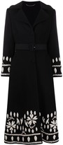 Thumbnail for your product : Ermanno Scervino Long Embroidered Coat