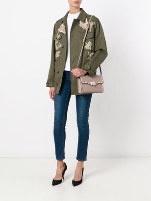 Valentino floral detail military coat
