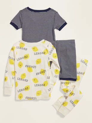 Old Navy Lemon-Print 4-Piece Pajama Set for Toddler & Baby