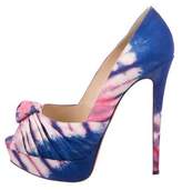 Thumbnail for your product : Christian Louboutin Canvas Open-Toe High-Heels