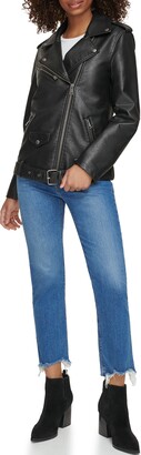 Levi's Longline Belted Faux Leather Moto Jacket