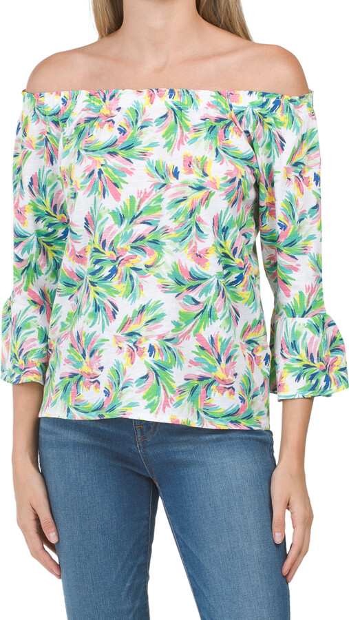 Stella Parker Off The Shoulder Floral Top ShopStyle