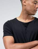 Thumbnail for your product : ASOS Design DESIGN Tall longline t-shirt with scoop neck in black
