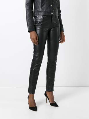 CK Calvin Klein Ck Jeans skinny leather trousers