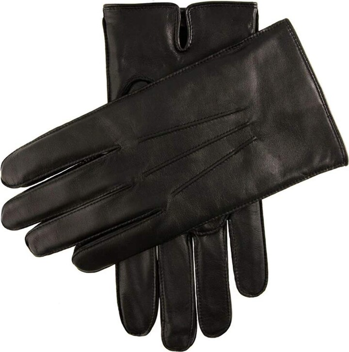 RJM Mens Fleece Lined Leather Gloves 