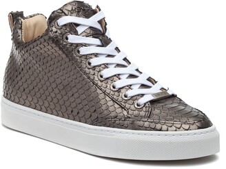 steve madden qualify gold snake embossed high top sneaker
