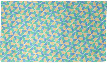 Latitude Run Avicia Trapezoids Blue/Green/Yellow Area Rug