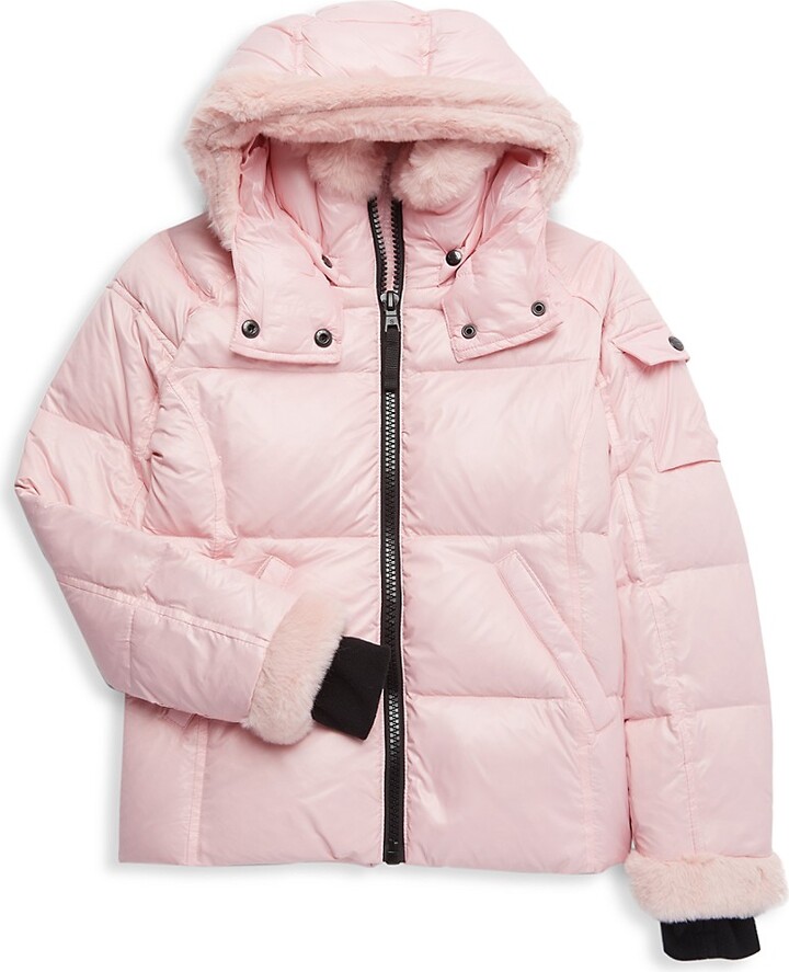 S13 Girl's Faux Fur Trim Down Puffer Jacket - ShopStyle