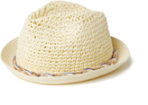 Thumbnail for your product : Edie Chain Accented Woven Fedora