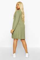 Thumbnail for your product : boohoo Plus Scoop Neck Basic Swing Dress