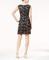 Thumbnail for your product : Vince Camuto Floral-Lace Fit & Flare Dress