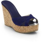 Thumbnail for your product : Jimmy Choo Perfume Leather Cork Wedge Sandals