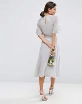 Thumbnail for your product : ASOS WEDDING Embellished Flutter Sleeve Midi Dress