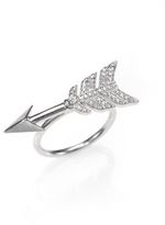 Thumbnail for your product : Jade Jagger Diamond & Sterling Silver Arrow Ring