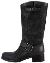 Thumbnail for your product : Valentino Lace Knee-High Boots