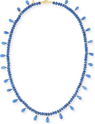 Splendid Company Smooth Blue Sapphire & Faceted Briolette Necklace