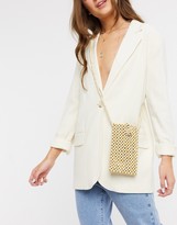 Thumbnail for your product : Accessorize beaded cross body bag in off white