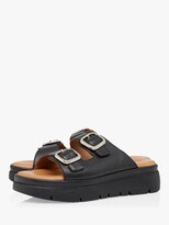 Thumbnail for your product : Bertie Kable T Leather Double Buckle Strap Sandals