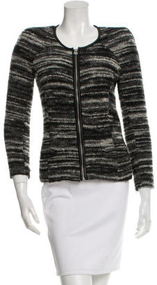 Etoile Isabel Marant Tweed Leather-Trimmed Jacket