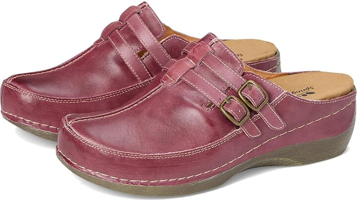 Spring Step Happy Women's Clog/Mule Shoes Bordeaux : EU 36 (US Women's 5.5-6) M Leather
